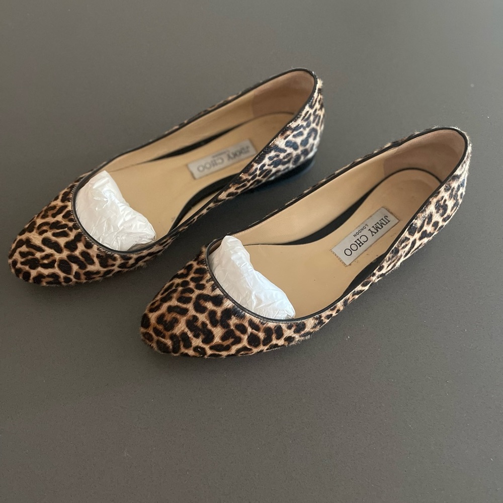Jimmy Choo Leopard Flats